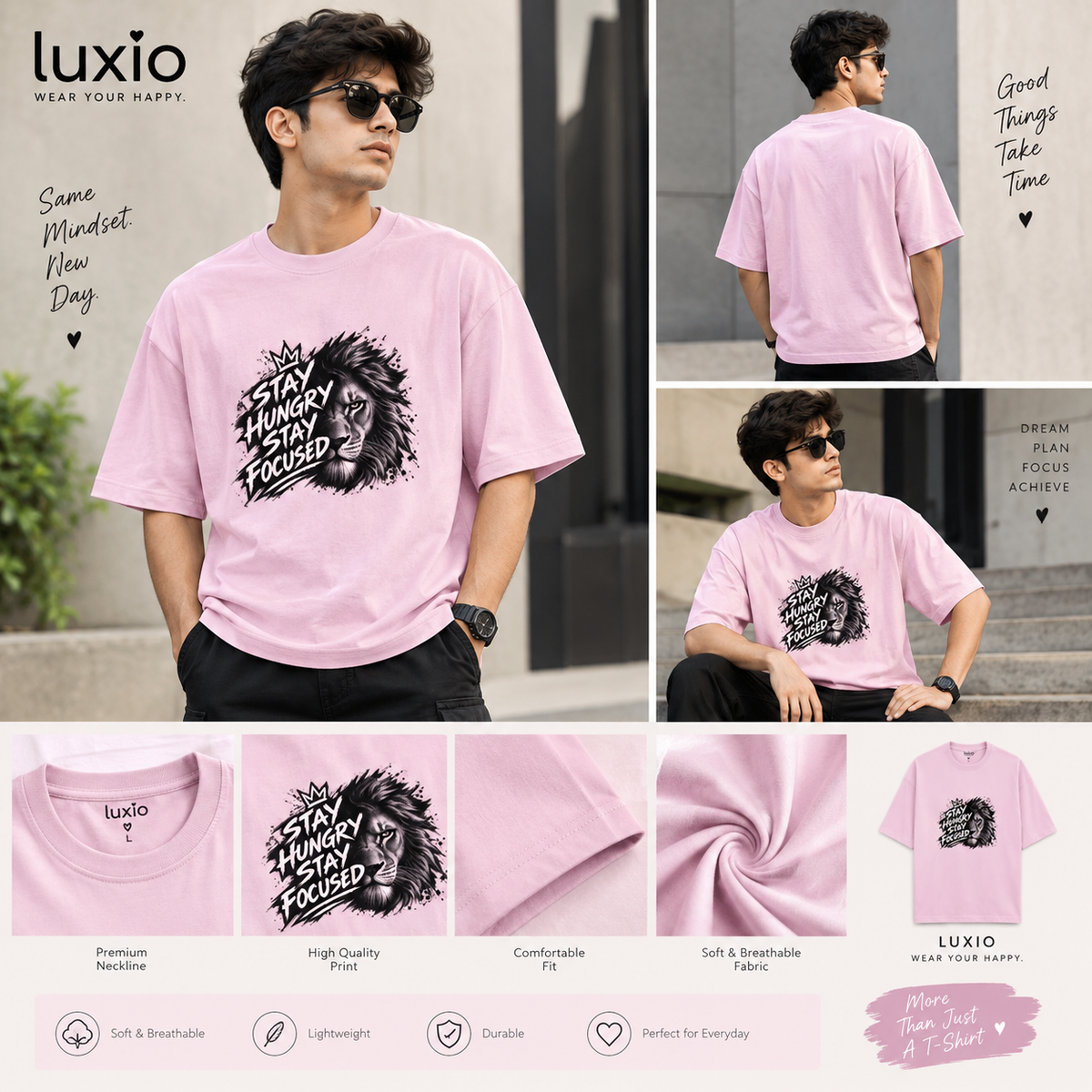 🦁 Stay Hungry. Stay Focused. — Luxio Graphic T-Shirt